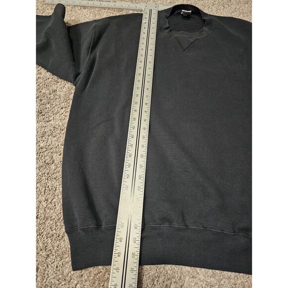 Vintage 90s Russell Sweatshirt Men’s Size XLT Black Fleece Pullover Blank Grunge - Picture 6 of 7